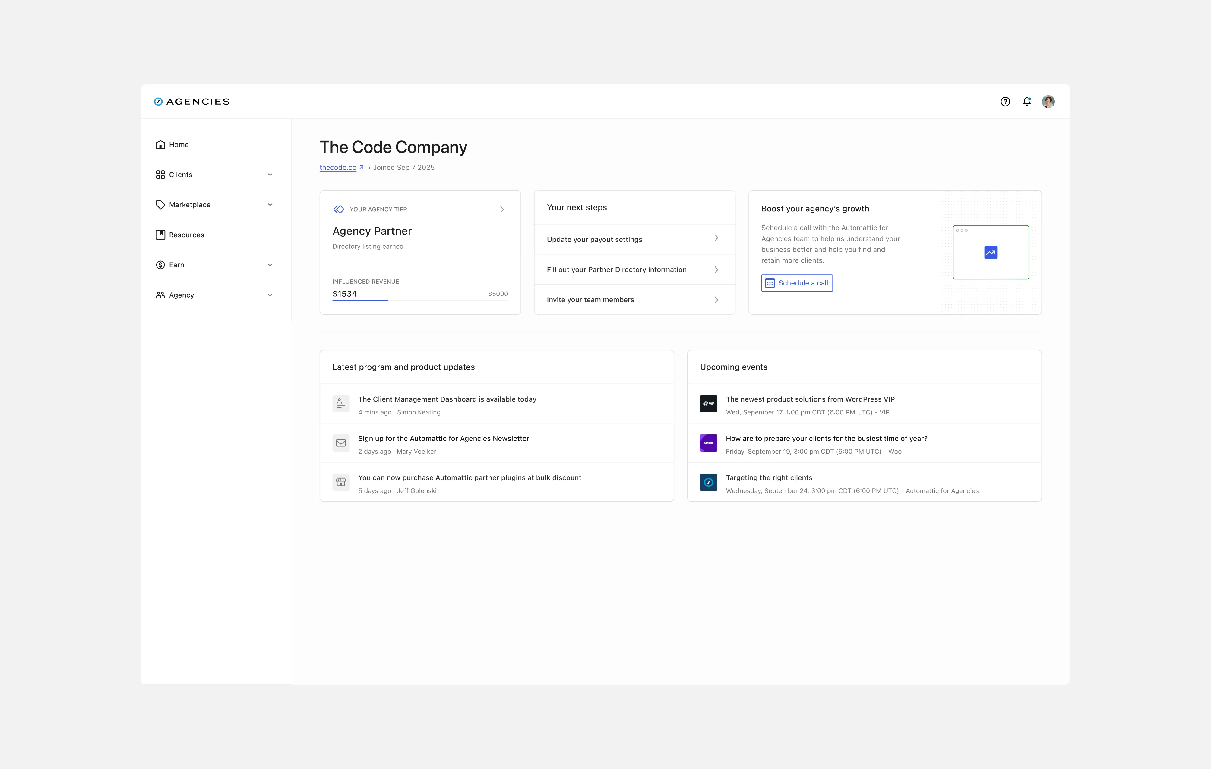 A4A dashboard showing sidebar navigation and site management view
